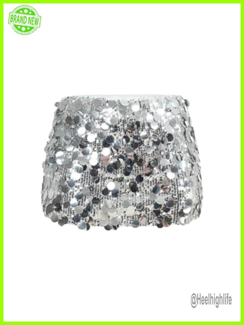 Sequin Sparkly Mini Skirt Low Waist Bodycon Party Club Rave Outfit